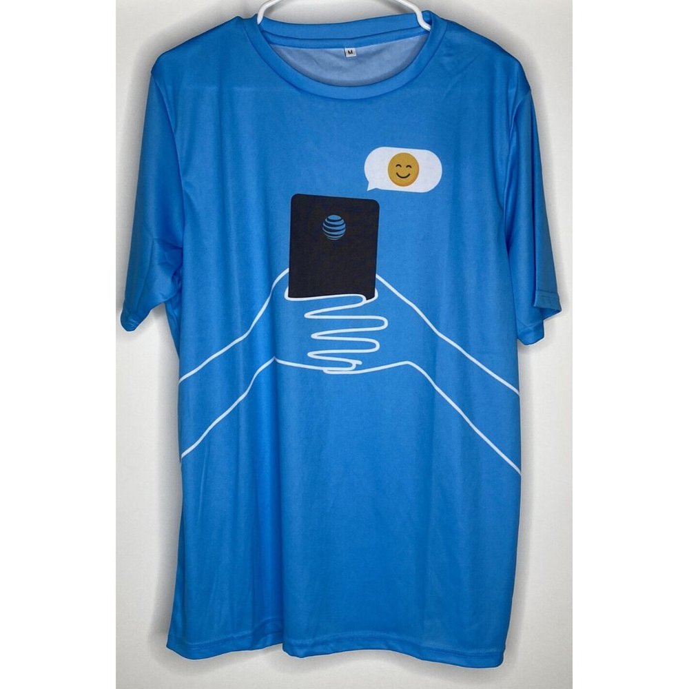 AT&T Employee Work Shirt Sz XL Tee Short Sleeve Lt Blue Breathable ATT PrePaid